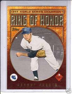 09 Topps Ring Of Honor Johnny Podres BROOKLYN DODGERS  