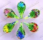  24pcs leaf dichroic flower murano lampwork glass bead pendant FREE