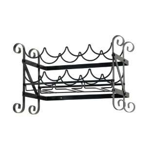  Concept Housewares Solid Metal Wine and Glass Wall Rack 