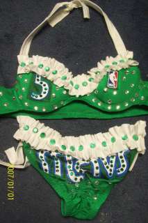   Piece Thong Bikini Bathing Suit Official NBA *USED* Must See  
