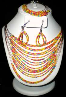 PC Multi Color Bead Necklace Bracelet Earring * U Pick Color  