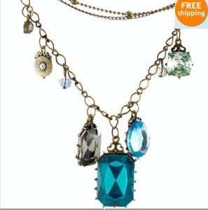 Fashion Baroco Style Nice Big Blue Rhinestone Necklace x203 great gift 
