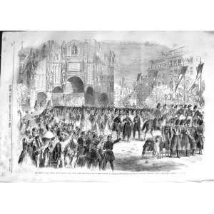   1859 FETES PARIS ARMY ITALY ARCH PALACE DE LA BASTILLE