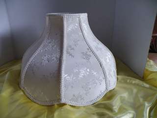Vintage Victorian Swag Lamp Shade Large Ivory Cloth  