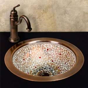  Miranda Glass Mosaic Copper Sink
