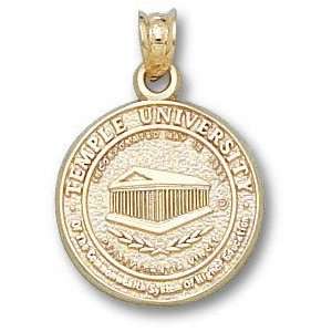 Temple Owls Solid 10K Gold Seal Pendant