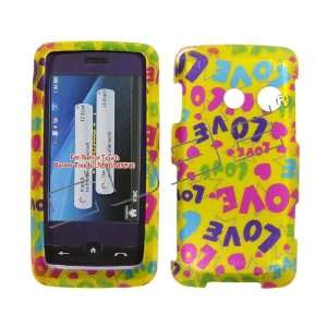 com LG Rumor Touch/ LN510 Transparent Colorful LOVE, Hearts and Stars 