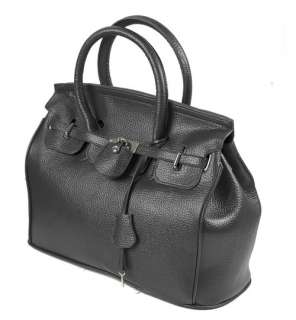   Classic Lady PU Leather Handbag Silver Lock Single Shoulder Bag New