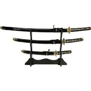  Samurai Sword Set   Black   Dragon Guard Sports 
