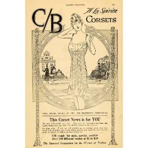  1915 Ad C/B La Spirite Womens Cinching Waist Corsets 