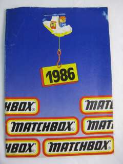 MATCHBOX COLLECTORS CATALOGUE 1986 TOY CAR RARE  