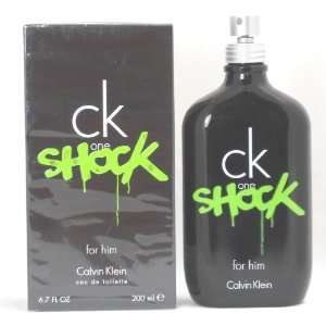  CK ONE SHOCK FOR MEN BY CALVIN KLEIN 200ML 6.7 OZ EDT 