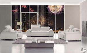 T93 Living Room Set Modern White Sofa Loveseat Chair Set Italian 