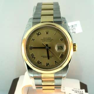 Rolex Oyster Perpetual Datejust 36mm NEW 18k Gold and Stainless $9,650 