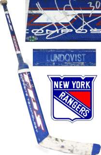 Henrik Lundqvist Signed Game Used New York Rangers TPS Goalie Stick 