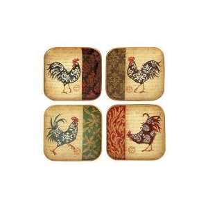 Tuscan French Country Ceramic 10 Wall Hanging Display Rooster Plates 