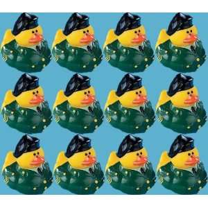  1 Dozen Army Rubber Duckies Toys & Games
