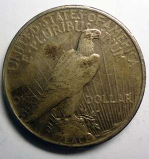 1921 PEACE DOLLAR ORIGINAL VF XF  