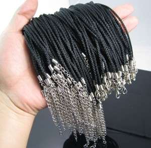   10pcs Black strings Velvet necklace cord lobster clasp  