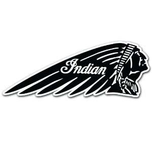  Indian Head Motorcycle Biker Racing Car Bumper Sticker 