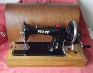SUPERB 1925 Pfaff Model 31 Hand Crank Dome Top Sewing Machine  