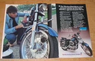 1976 Harley Davidson Sportster XLCH Original Ad  