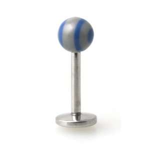  Acrylic Billiard Ball Design Labret Piercing Jewelry   14g 