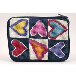  Coin Purse   Hearts Of Color   Needlepoint Kit Arts 