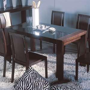 BH Design Reflex DT Glass Top Dining Table, Wenge