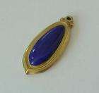 Antique Art Nouveau Seed Pearl Syn Sapphire Rose Yellow Gold Pendant 