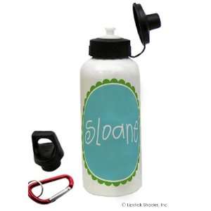   Blue and Green Circle Aluminum Water Bottle