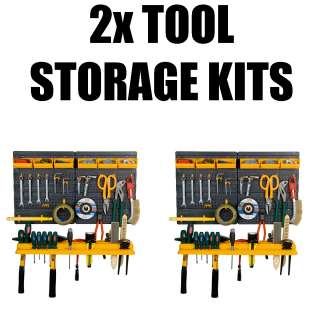   Garage Tool & Storage Kit With 6 Plastic Bins & 19 Hooks  