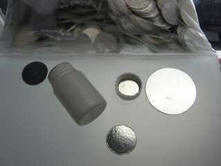INDUCTION SEALER PLASTIC FOIL LINER SEALS for 10mm BOTTLE HOLE CAP 