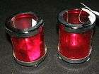 Yankee Candle RED WITH HEARTS Glass tealight holder