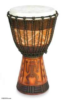 ANCIENT GUARDIAN DJEMBE Drum Hand Made Wood JAMBE Bali  