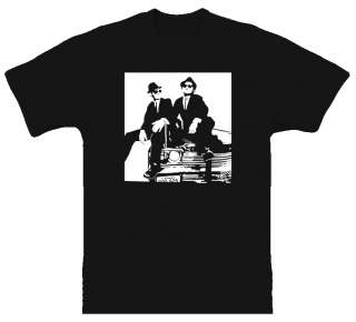 Blues Brothers Retro John Belushi Dan Aykroyd T Shirt  