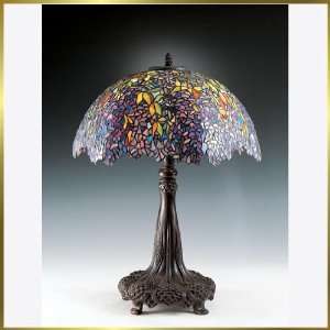 Tiffany Table Lamp, QZTF6034R, 3 lights, Antique Bronze, 22 wide X 31 