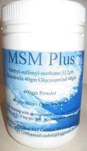 MSM Glucosamine Chondroitin Powder 400gm High Strength  