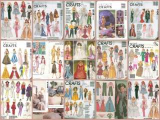 OOP McCalls 11 1/2 Barbie/Ken Doll Clothes + Pattern  