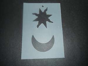 Moon & Star Quilting or Painting Stencil 3  