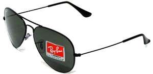 Ray Ban RB 3025 002/58 62mm Black Aviator Sunglasses  