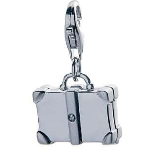  Travel Trunk, Sterling Silver Diamond Charm By Hot 