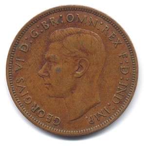 1940 British UK Penny KM 845  