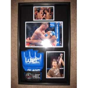 Jens Pulver Signed Framed WEC Event Glove UFC Autographed Pride Fc 