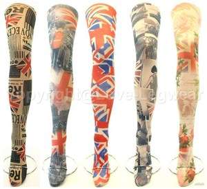 NEW Printed Tights Union Jack Olympics Jubilee London One Size  