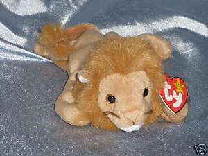1996 Ty Beanie Baby Roary the Lion Born Jan 20, 1996  
