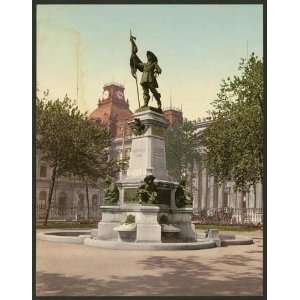   Reprint of Statue of Maisonneuve, Montreal 