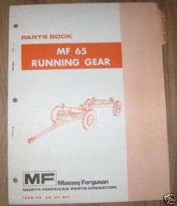 Massey Ferguson MF 65 Farm Wagon Running Gear Part Book  
