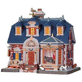 Christmas Village Porcelain Lighted House Tack Shop  Coventry Cove 