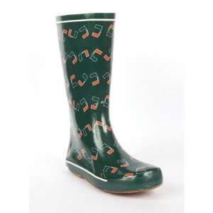  Womens University of Miami Scattered Hurricane Boots Size 